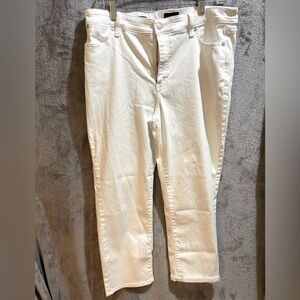 Talbots White Denim Jeans. Size 14